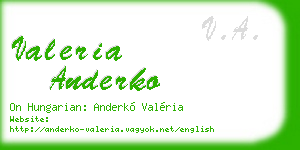 valeria anderko business card