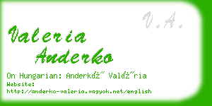 valeria anderko business card
